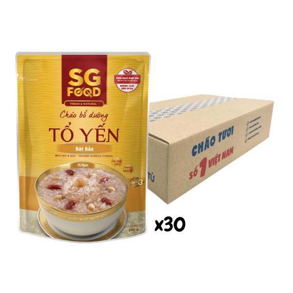 Thùng cháo bổ dưỡng Sài Gòn Food Tổ yến Bát bảo 240g x 30 gói