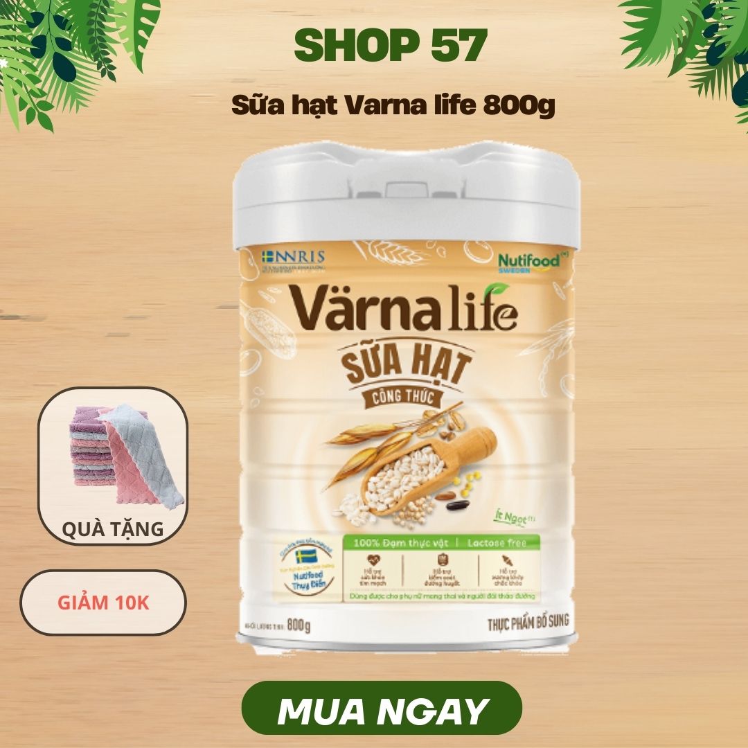 Thực phẩm bổ sung sữa hạt công thức Varna Life 800g