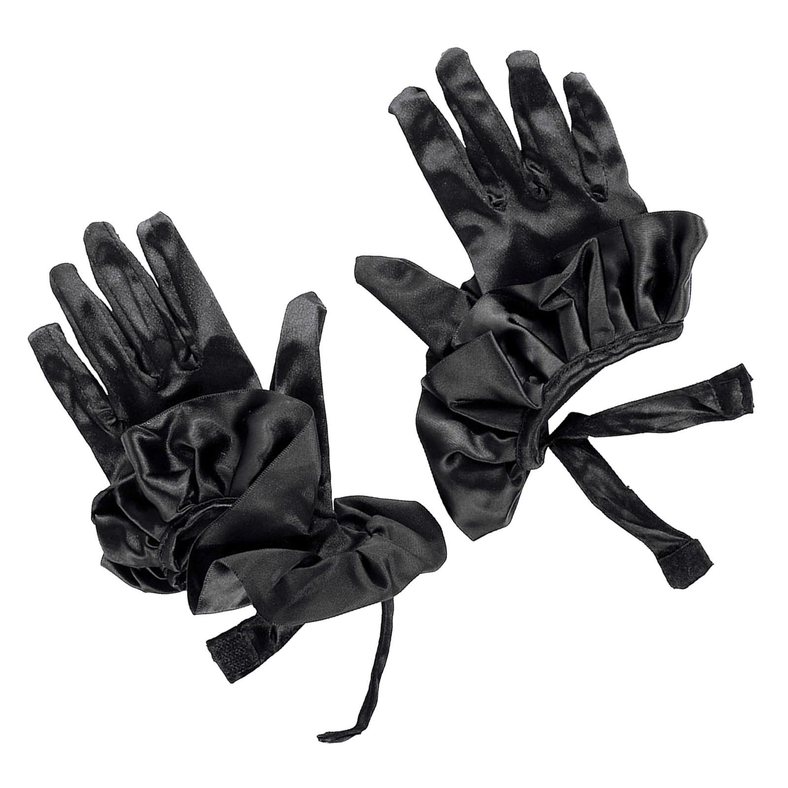 Halloween Gloves Elegant Black Cosplay for Themed Party Masquerade Holidays