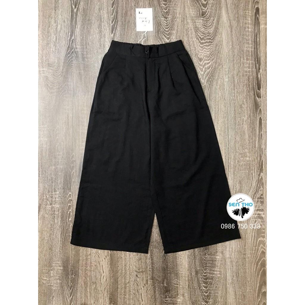 Quần Đũi Nữ Ống Rộng, Culottes Dáng Lửng, Cạp Chun Sau, Form Rộng, Nhiều Màu Sắc