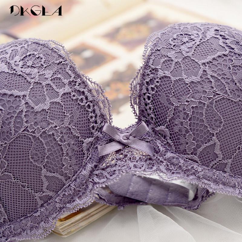 Siêu Tập Hợp Tím Áo Lót Nữ Bộ Đồ Lót Cotton Áo Dày Push Up Bra Bộ Đầm Ren Bộ Đồ Lót Ren Gợi Cảm