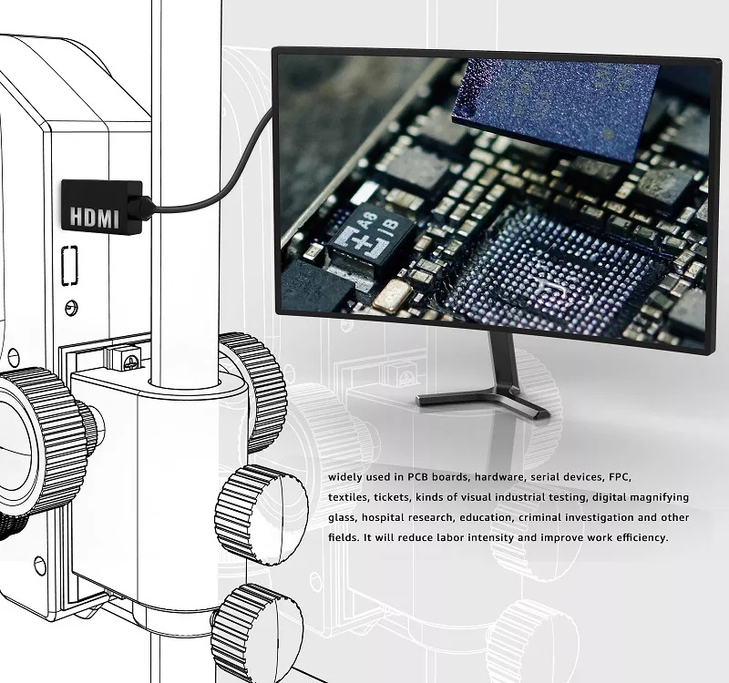 Kính hiển vi công nghiệp cao cấp Terino S180-48MPHDMI - Hàng Chính Hãng