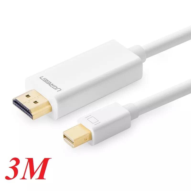 Ugreen UG10419MD101TK 3M màu Trắng Cáp chuyển đổi Mini DP sang HDMI hỗ trợ phân phải 1080P - HÀNG CHÍNH HÃNG