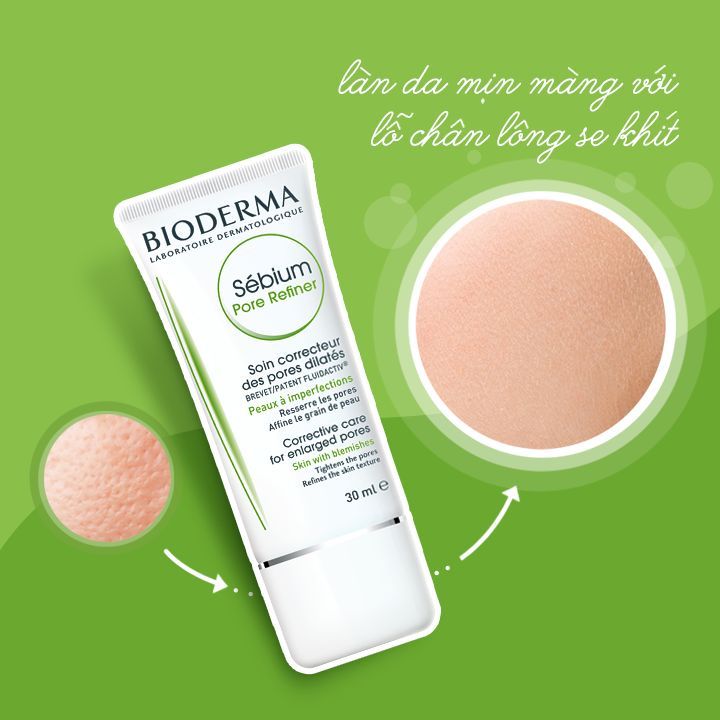 Kem Làm Se Khít Lỗ Chân Lông Và Giảm Dầu Cho Da Nhờn Bioderma Sebium Pore Refiner 30ml