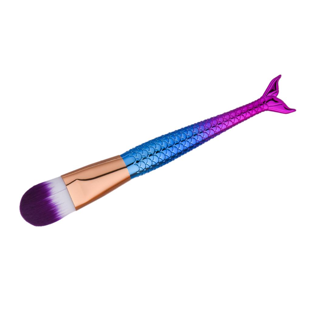 Cosmetic Face Foundation BB Cream Makeup Brush Tool - Mermaid Handle
