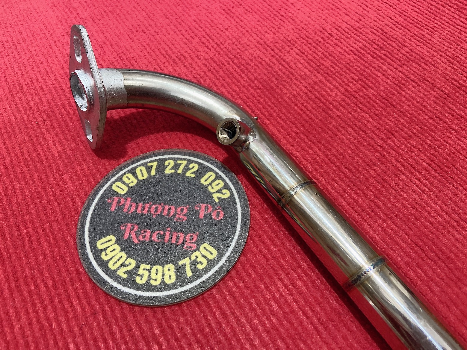 Cổ pô inox 304 khắc sâu gắn pô lon dành cho SHVN 2020 (51mm x 27mm)