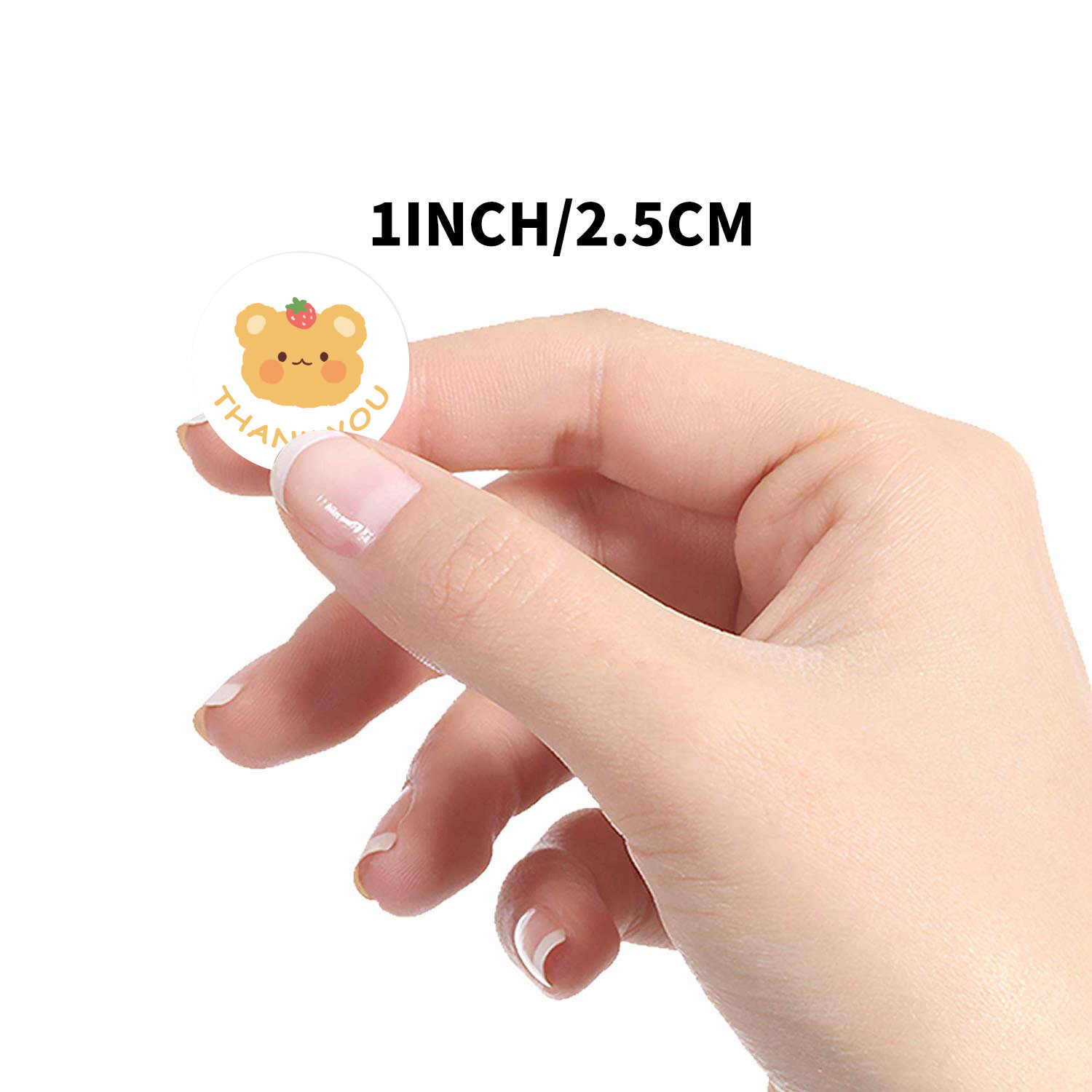 Cuộn 500 Sticker Hình Dán Kích Thước 2.5 cm, Hình Dán Trang Trí Sổ Tay, Vật Dụng