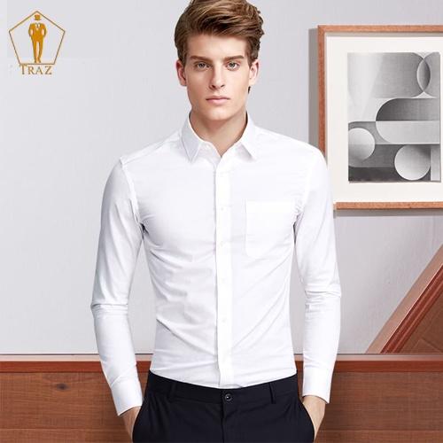 Aó Sơ Mi Trắng Nam TRAZ Tay Ngắn, Dài Dáng Ôm Slim Fit Cao Cấp Hàn Quốc