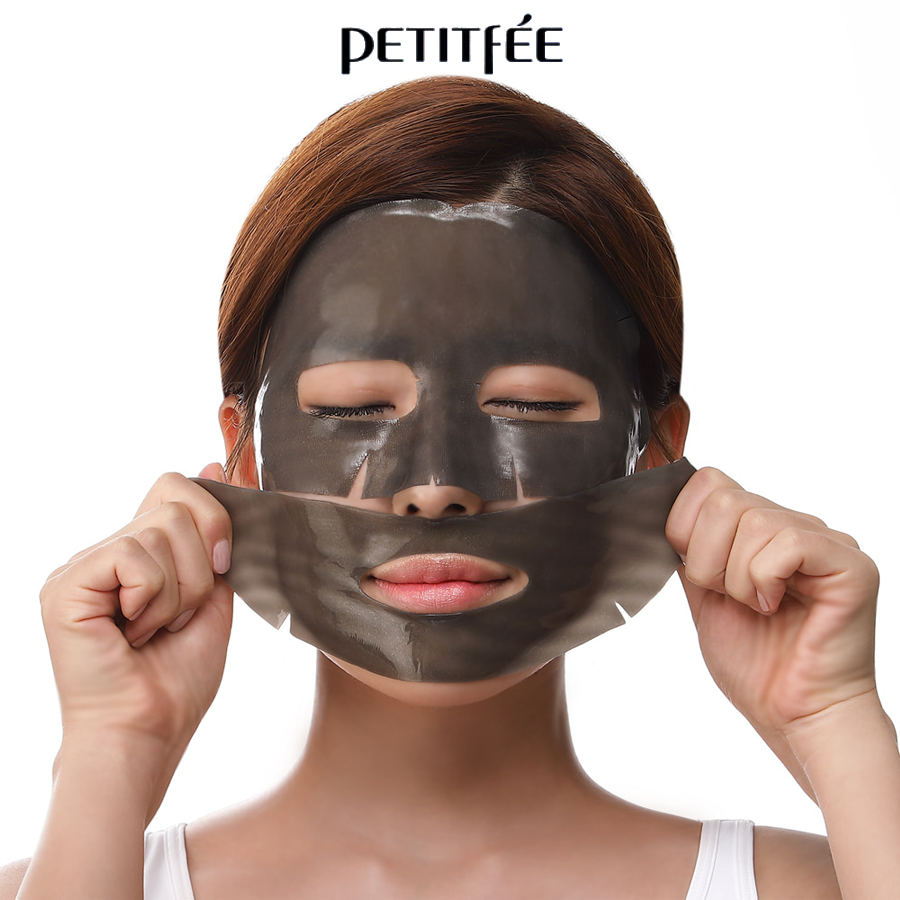 Mặt nạ ngọc trai đen và vàng PETITFEE dạng hydrogel