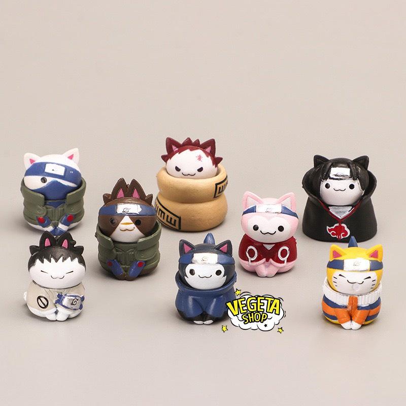 Mô hình Naruto - Mô hình Mèo Tsum Tsum Cosplay Naruto Sasuke Sakura Kakashi Gaara Iruka Shikamaru Itachi chibi dễ thương