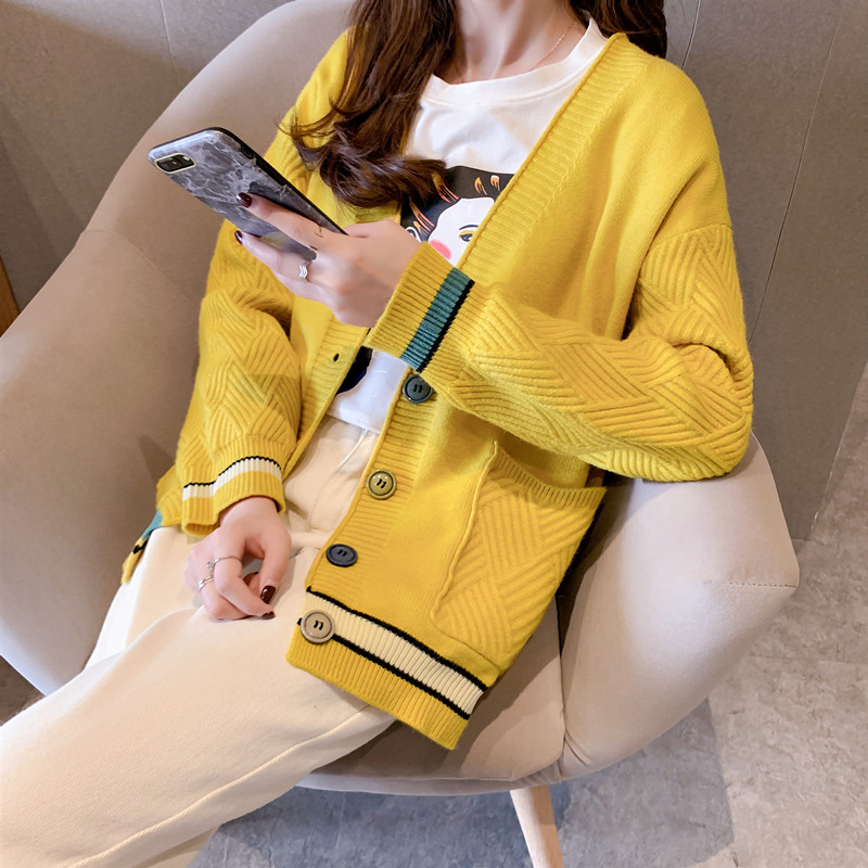 Áo khoác len nữ, áo cardigan nữ phối màu trẻ trung nhiều màu Haint Boutique AK03