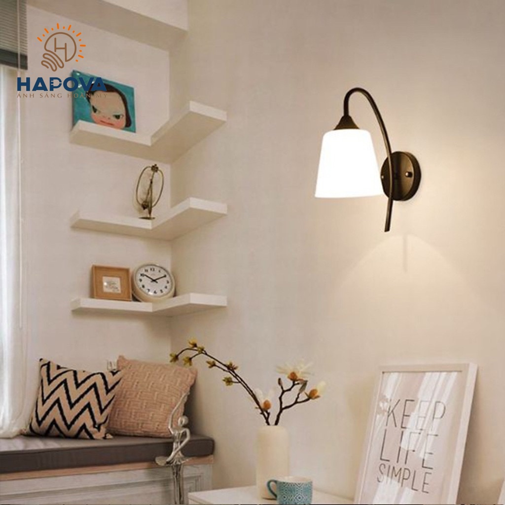 Đèn ngủ treo tường, đèn led gắn tường HAPOVA ETIPER 0840 + Tặng kèm bóng led AS Vàng