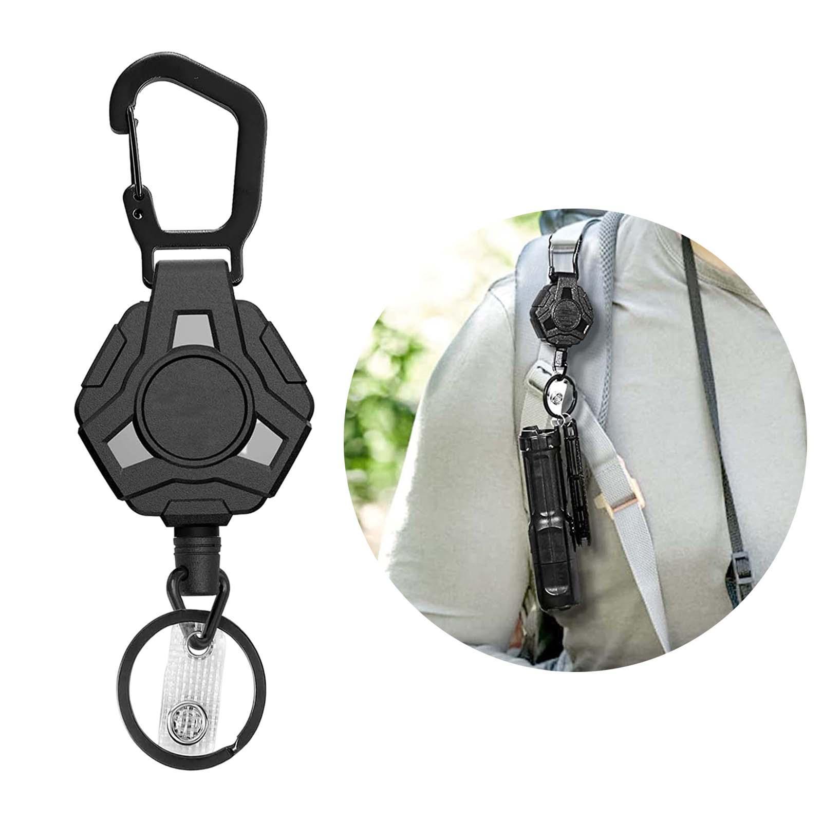Retractable Keychain Storage Hook Outdoor Carabiner for Picnic Outdoor