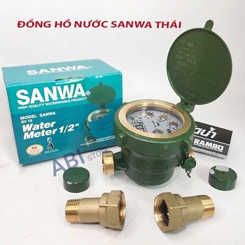 ĐỒNG HỒ ĐO LƯU LƯỢNG NƯỚC SANWA MADE IN THAILAND THÂN ĐỒNG CAO CẤP