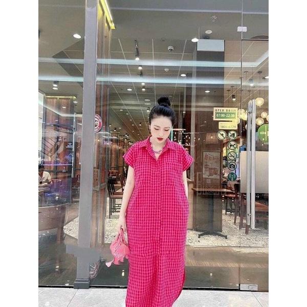 ĐẦM SUÔNG CARO FORM RỘNG