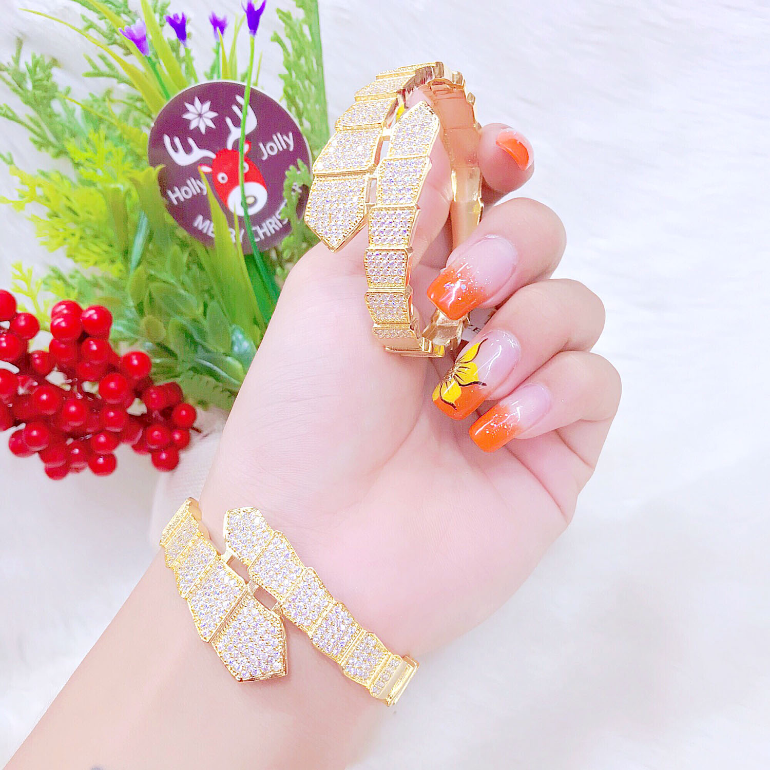 Lắc Tay Nữ Mạ Vàng 120.20.11 - Mang Đi Chơi Đi Tiệc Rất Sang