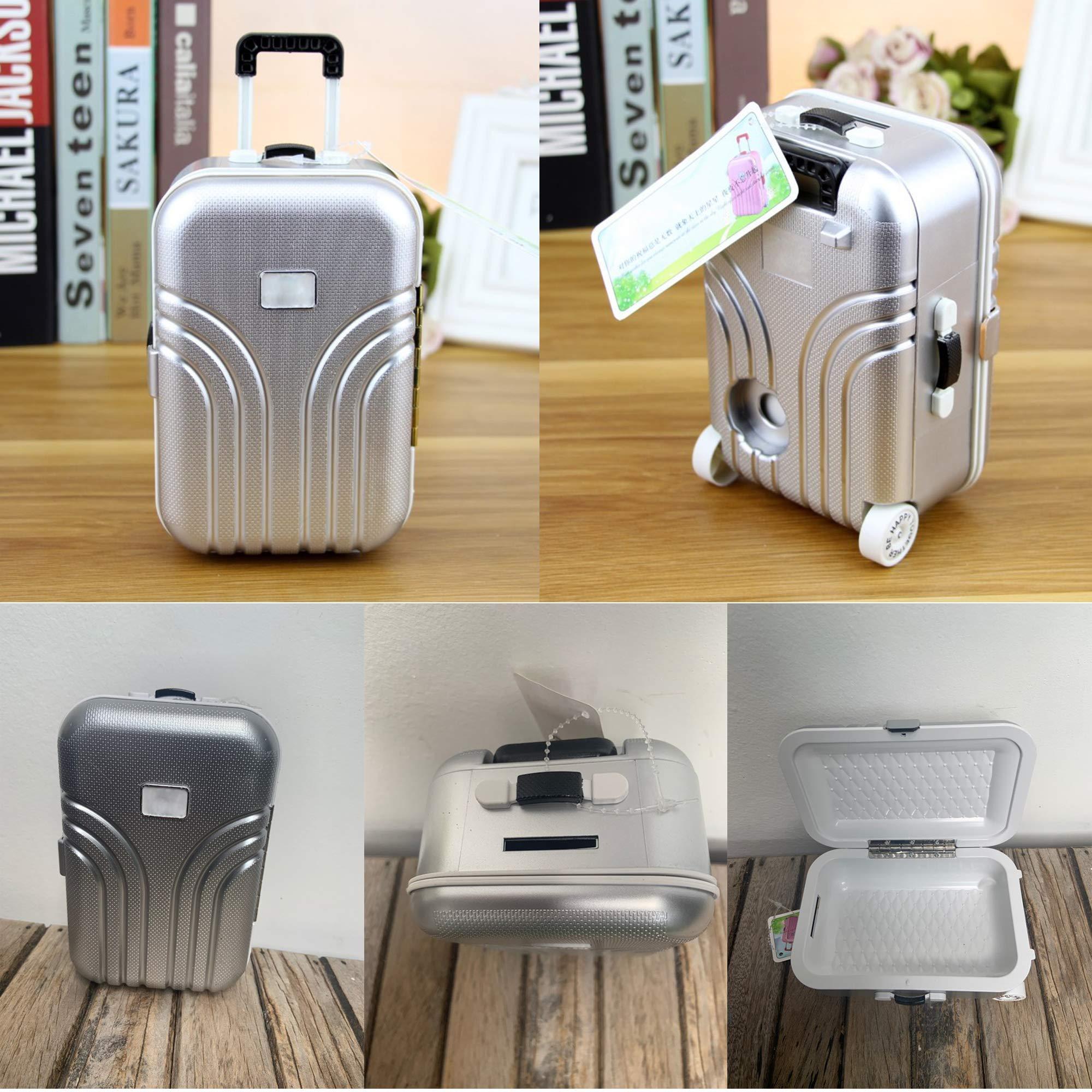 Creative Vali vali vali, mini hành lý nhỏ cỗ xe, trang trí gỗ văn phòng hiện đại, mô phỏng du lịch trong ABS nhựa, hộp du lịch xinh xắn, 16x10.5x7cm