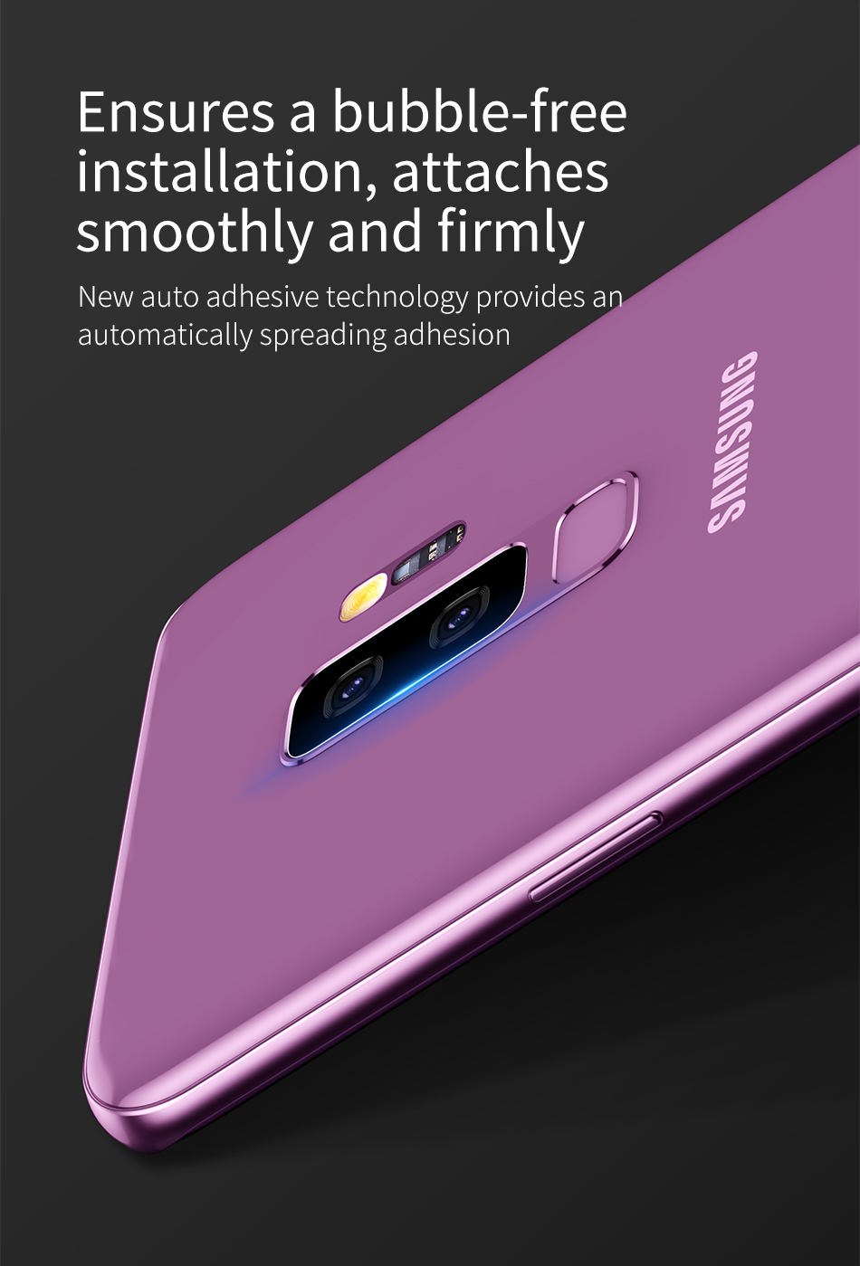 Miếng dán cường lực camera cho Samsung Galaxy S9 Plus hiệu Benks - Hàng chính hãng