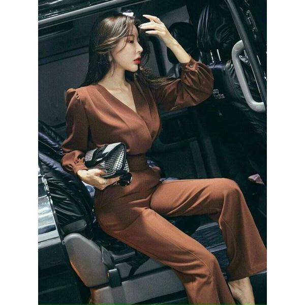 JUMPSUIT QUẦN DÀI NÂU SANG TRỌNG
