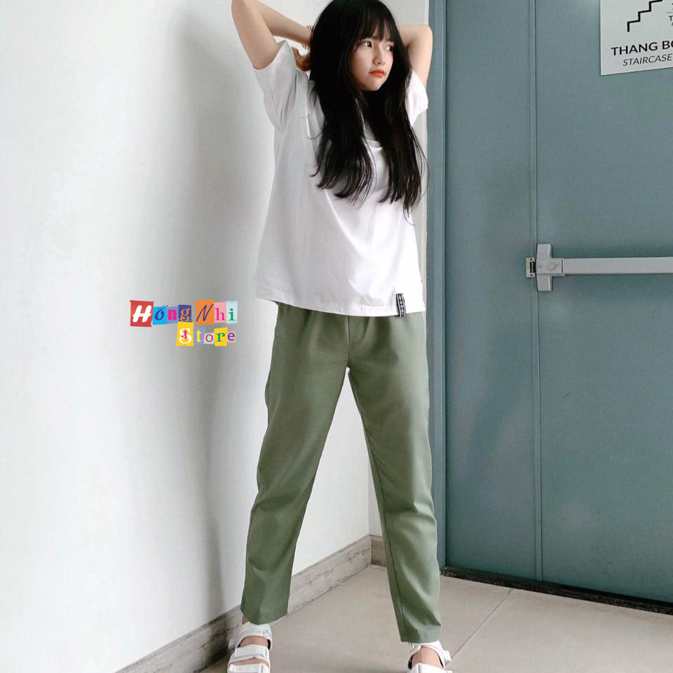 Quần Kaki Trơn Lưng Thun Màu Riêu - Quần Kaki Basic Pant Unisex  - MM
