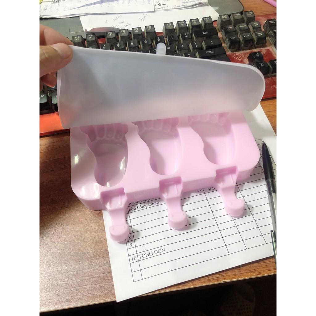 Khuôn kem silicon hình ngộ nghĩnh, khuôn làm kem cho bé cực xinh