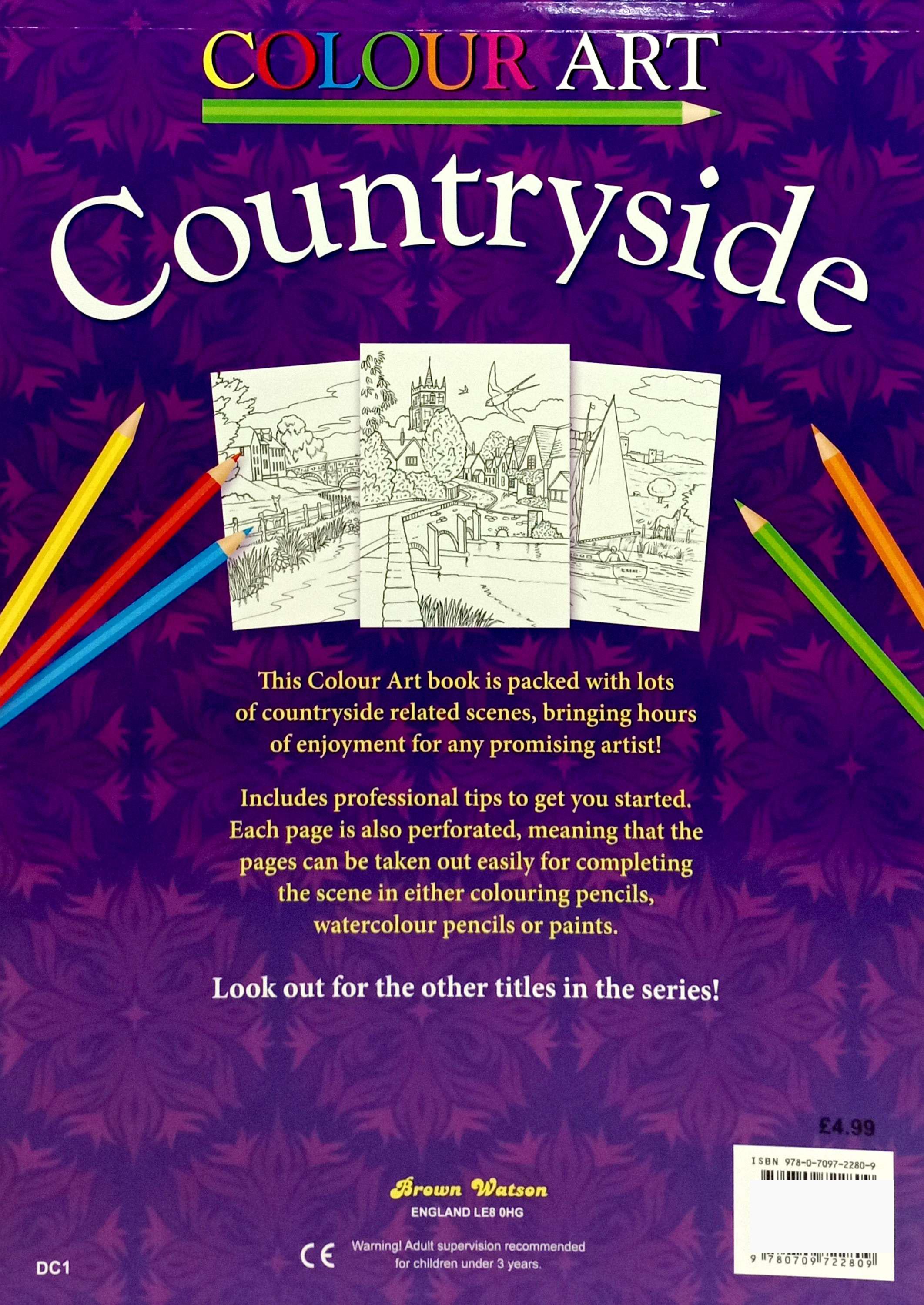 Sách ngoại văn: Colour Art - Countryside - Creative Colouring