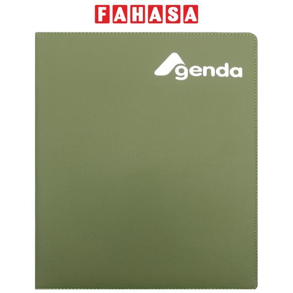Sổ Bìa Da Agenda Đại - Kẻ Ngang 48 Trang - Fabico-XNI24 - Màu Xanh Rêu