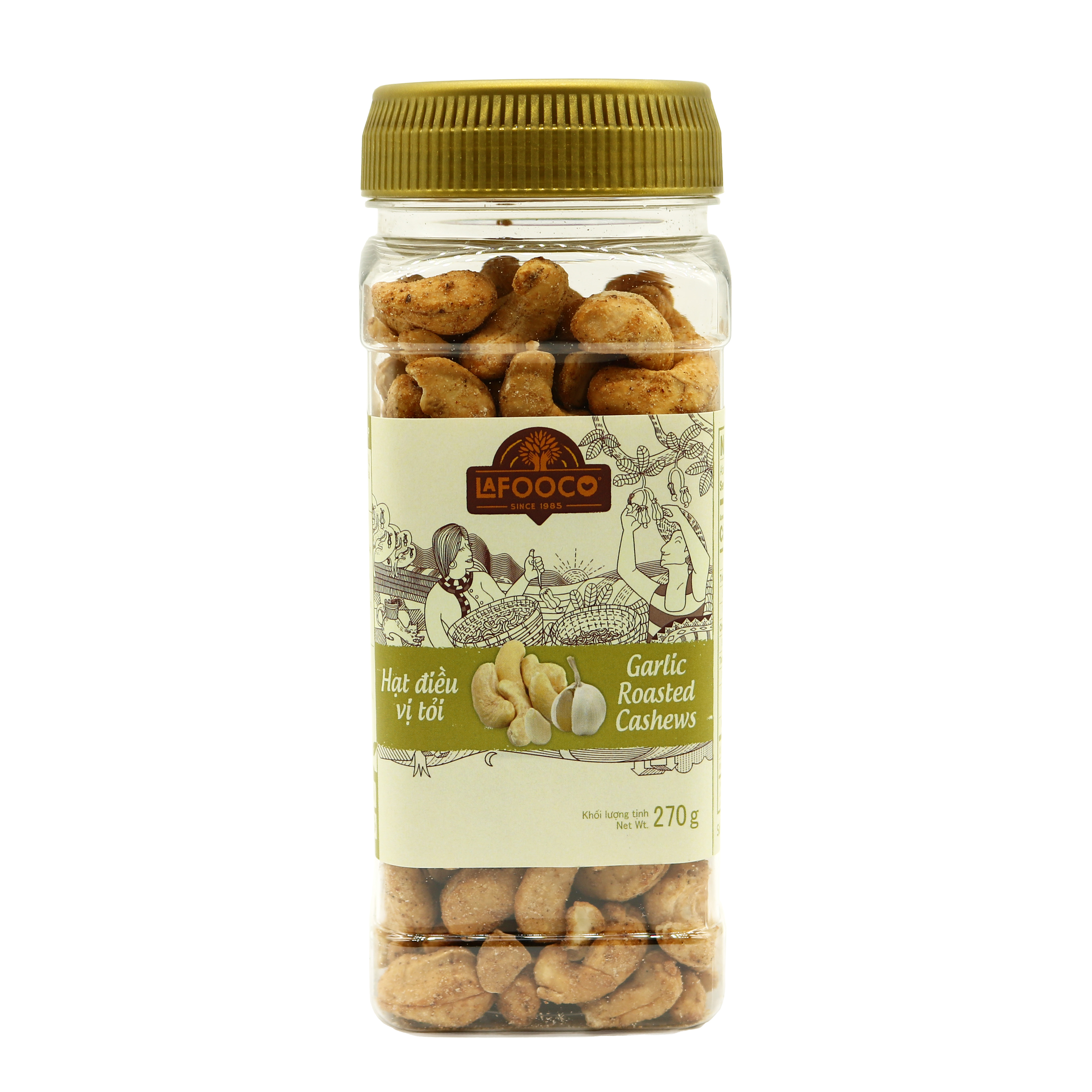 Hạt Điều Vị Tỏi 270g/ hủ - Garlic Cashews