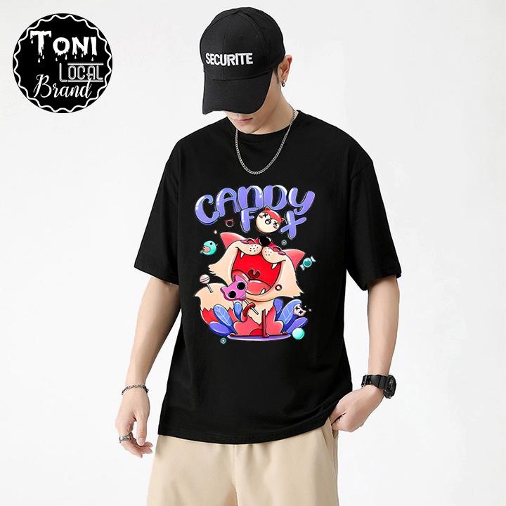 ÁO THUN Tay Lỡ CANDY Local Brand Unisex Cotton 100 Form Rộng Nam Nữ