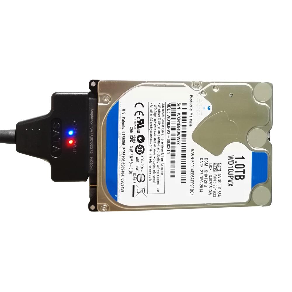 USB2.0 to SATA 22Pin Cable Adapter for 2.5" SATA HDD Hard Disk Drive Solid State Drive