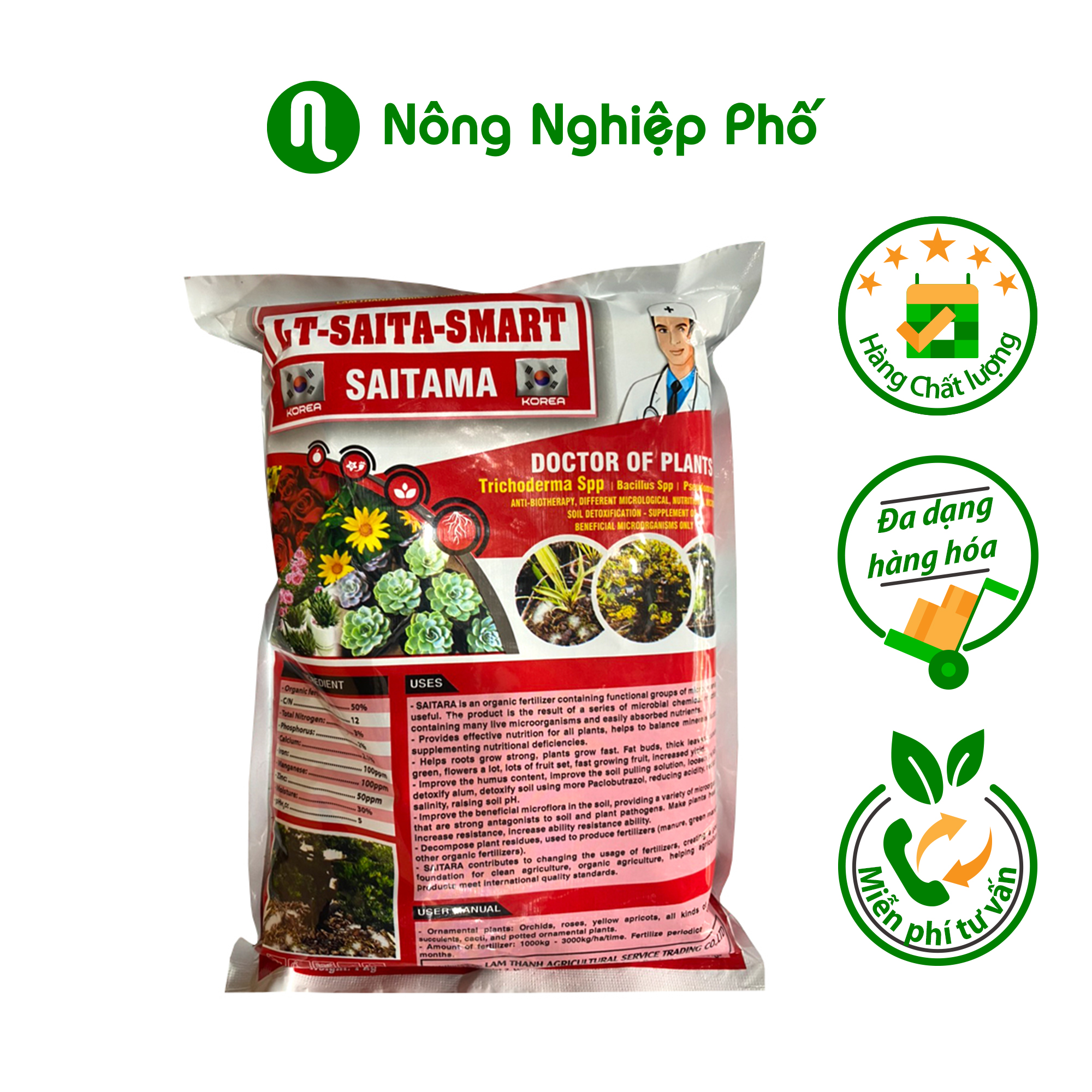 Phân bón gốc Saita Smart ( Saitama ) - Túi 1kg