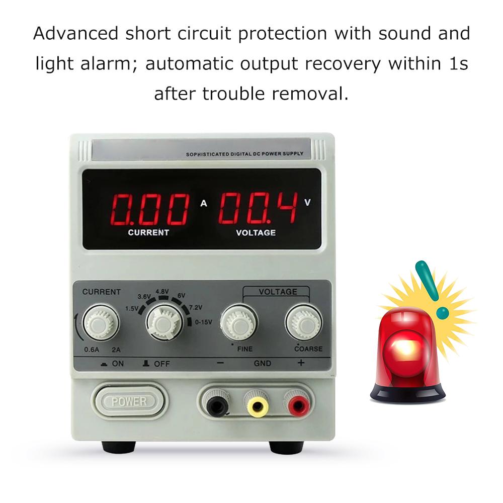 Bộ nguồn DC có thể thay đổi 15V 2A Màn hình kỹ thuật số Chuyển mạch có thể điều chỉnh Bộ nguồn được điều chỉnh cho điện thoại di động Sửa chữa máy tính xách tay Bảo trì