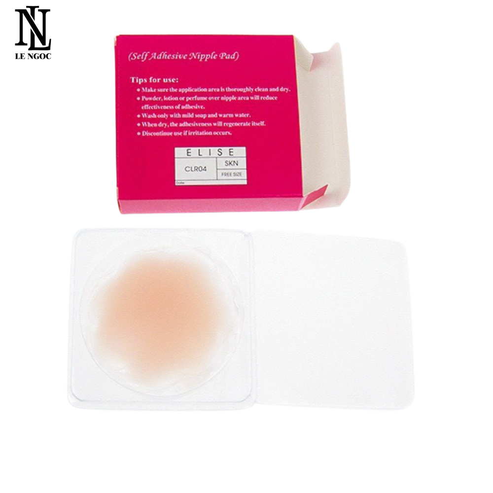 Cặp miếng dán đầu ti, miếng dán ngực silicon hình hoa mai hoặc hình tròn- LN042
