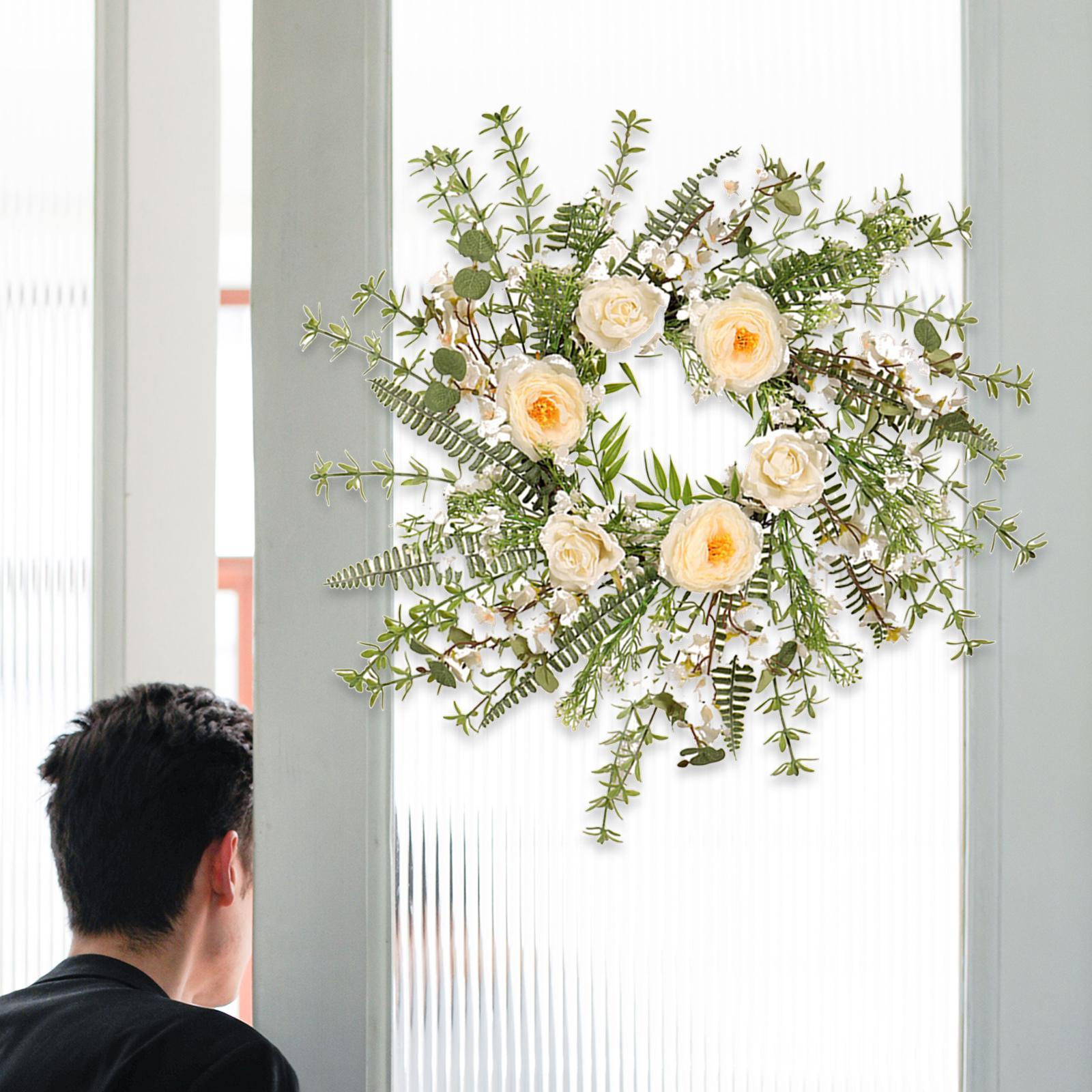 Artificial Silk Flower Wreath Garland for Farmhouse Garden Decorative Accessories Wedding Baby Shower Party Decor