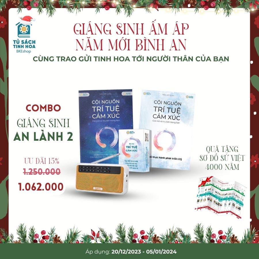 Combo Giáng Sinh An Lành 2 - Trọn Bộ Sách Trí Tuệ Cảm Xúc Và Loa Hàm Dưỡng Tâm Hồn 1688 Bài X5 Lợi Năng