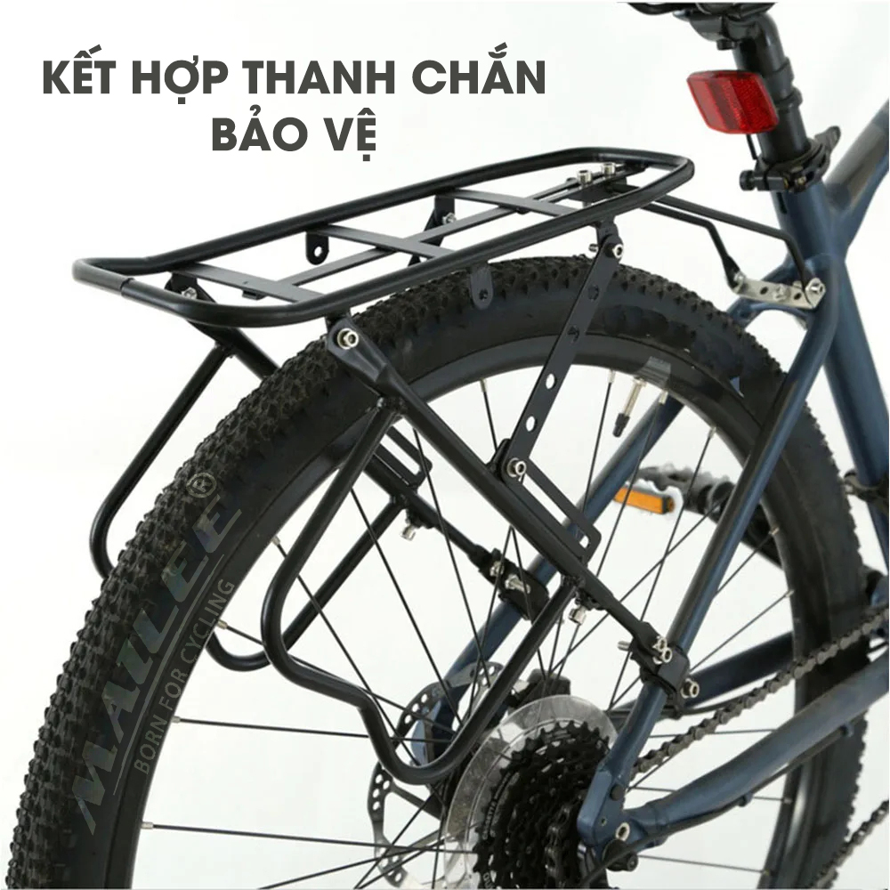 Baga sau xe đạp MTB đa năng BG-102, điều chỉnh được giá đỡ hàng phía sau hành lý cho xe đạp MTB 20-29 inch, chất liệu thép, tải trọng 25kg - Mai Lee