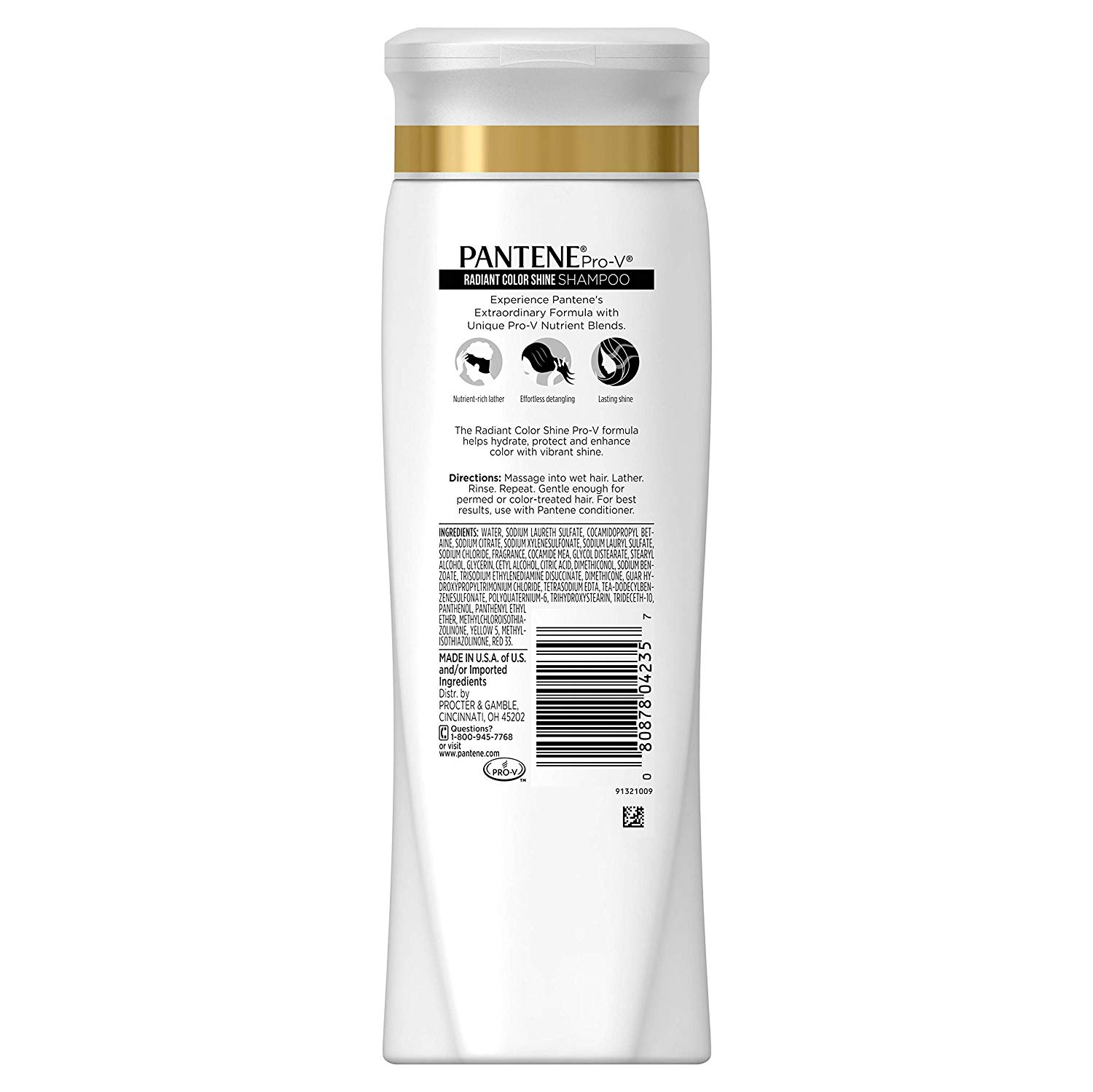 Dầu gội Pantene Pro-V  Radiant Color Shine 375ml dành cho tóc nhuộm - USA