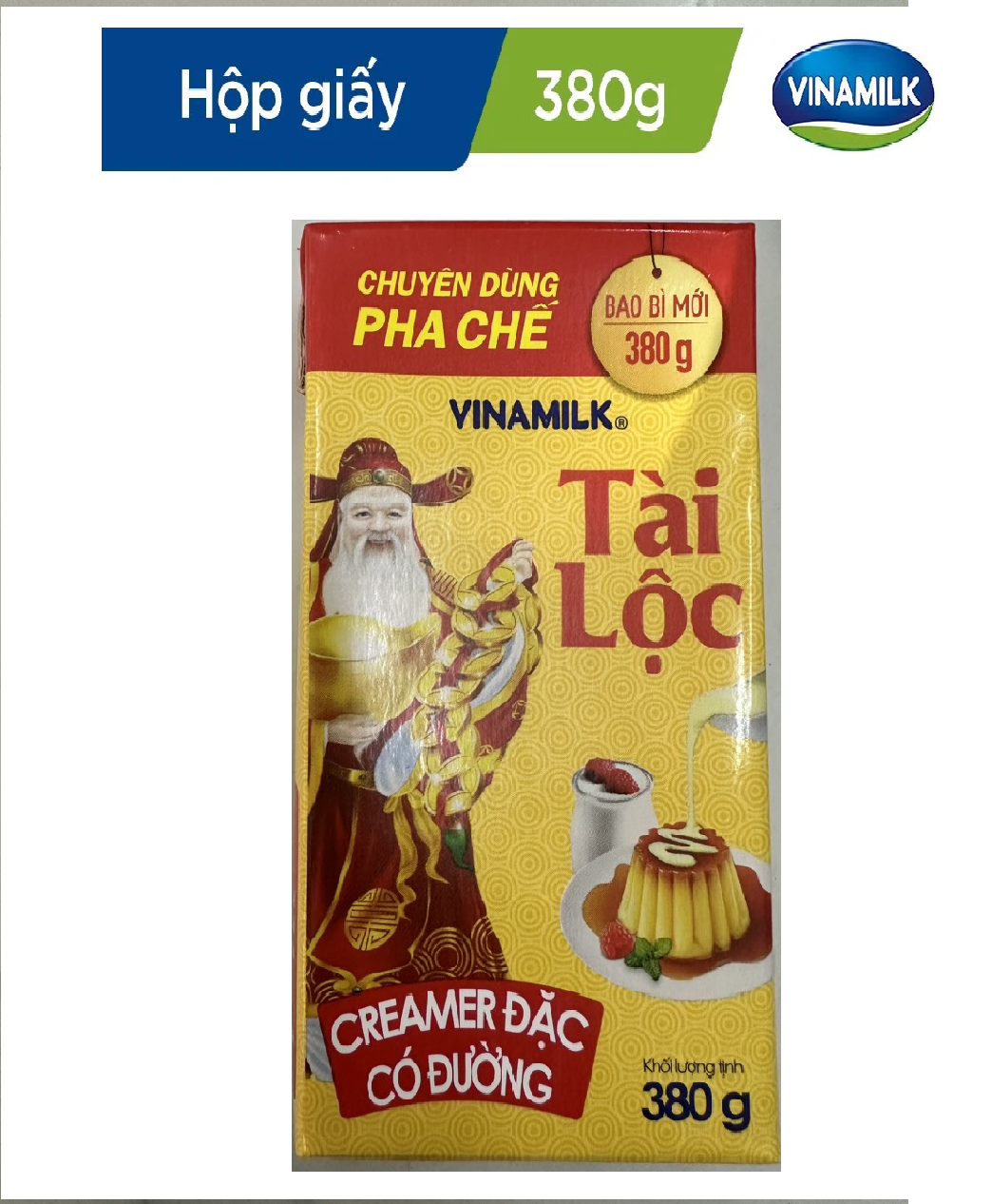 Combo Creamer đặc có đường Vinamilk Tài Lộc - Hộp Giấy 380g