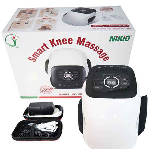 Máy Massage Đầu Gối Nikio NK-1856 - Công Nghệ Rung, Túi Khí Xoa Bóp Nhẹ Nhàng Giúp Khớp Gối Thư Giãn, Giảm Đau Nhức - Kết Hợp Miếng Dán Xung Điện Matxa Giãn Cơ, Giảm Đau Nhức Toàn Thân - Dòng Pin Sạc