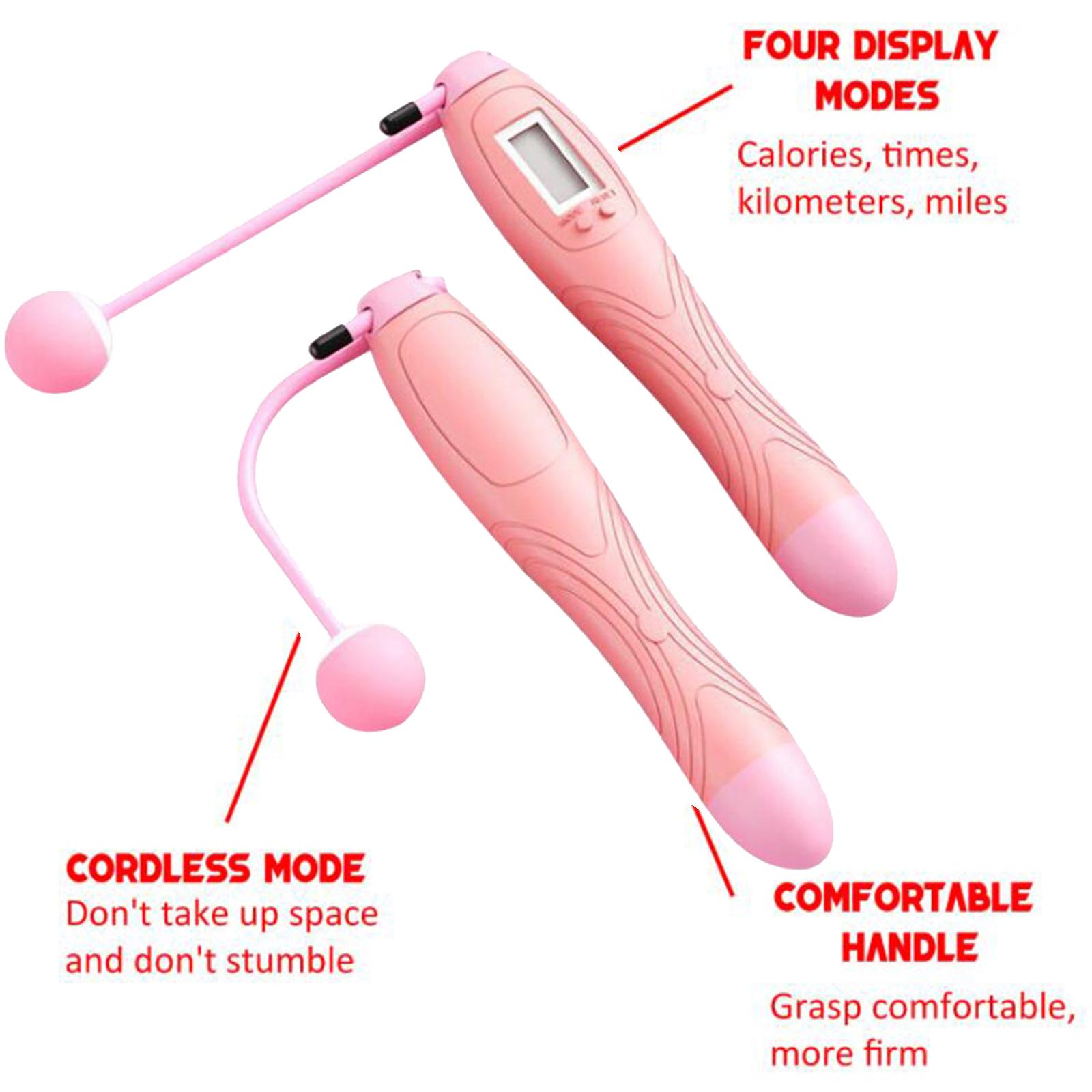 Adjustable Jump Rope 2-In-1 Cordless Skipping Ropes Indoor Outdoor Equipment