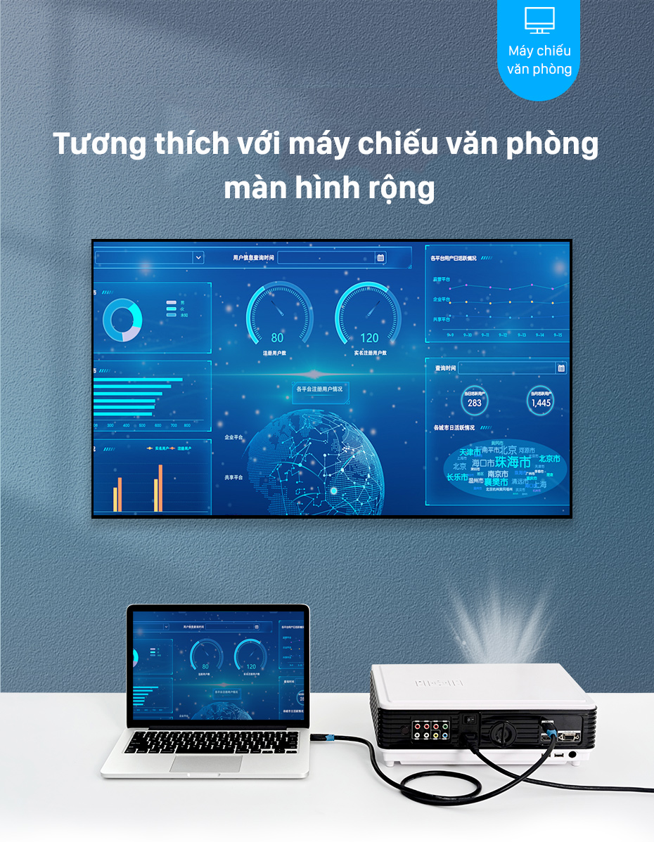 Cáp HDMI chuẩn 2.0 chất lượng 4K 60Hz Vention dây cáp HDMI tốc độ cao chuyên dụng dành cho 1080P 3D TV LCD/màn hình máy chiếu PS4/Xbox/Máy tính/Laptop - Hàng chính hãng