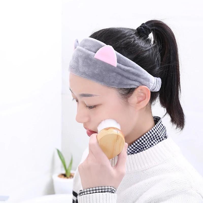 Băng đô tai mèo Hàn Quốc vải nhung nhiều màu cực dễ thương