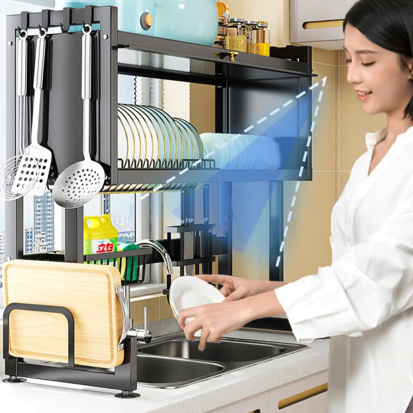 Kệ Để Chén Đĩa Có Nắp Đậy VANDO Chống Bụi Chống Côn Trùng Sạch Sẽ Tiện Lợi Cho Nhà Bếp