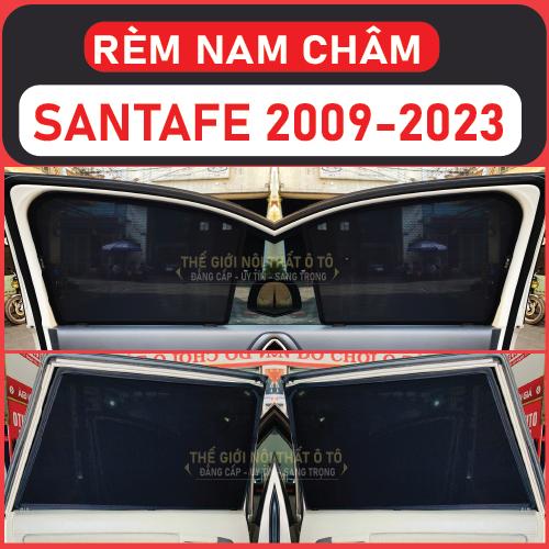 Rèm che nắng nam châm Xe Hyundai Santafe Bộ 4 tấm chắn nắng chuẩn form xe, nam châm hút mạnh