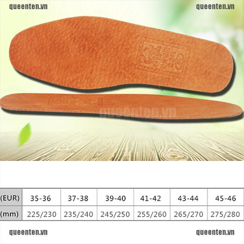 1Pair breathable leather insoles women men ultra thin deodorant shoes insole pad QUVN