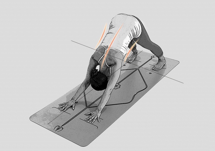Thảm tập Yoga định tuyến PU 5mm cao cấp (đen) - Tặng kèm túi đựng