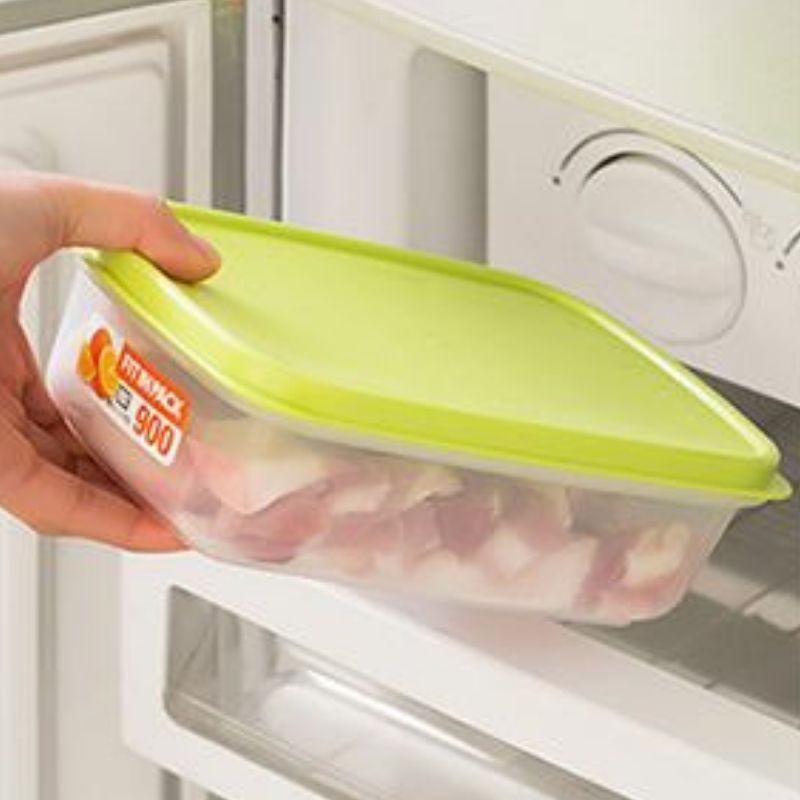 Combo 2 hộp nhựa đựng thực phẩm Fitin Pack nắp dẻo 900ml nội địa Nhật Bản