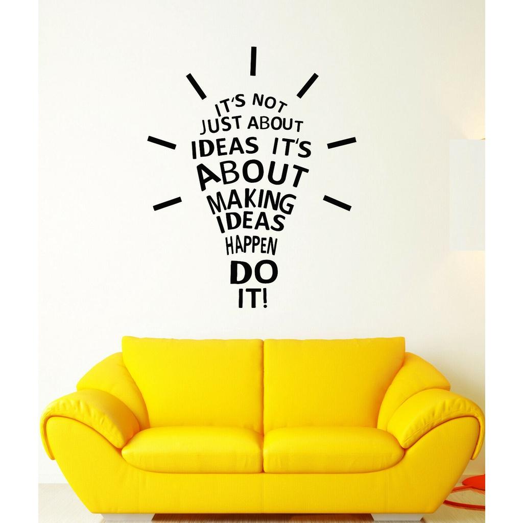 Decal dán tường trang trí văn phòng, bàn làm việc sáng tạo Idea