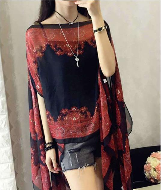 Khăn voan mỏng khoác ngoài tạo nhiều kiểu dùng chống nắng, đi biển, quàng cổ AKC45