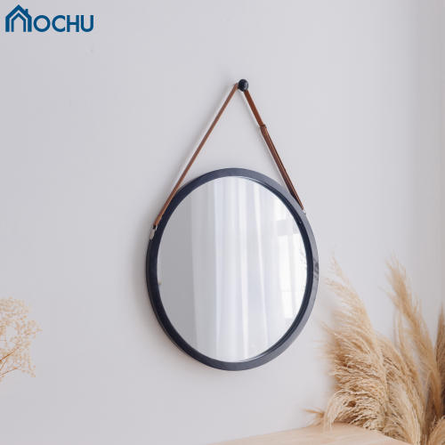 Gương Tròn Treo Tường Khung Gỗ OCHU - Mirror Circle 50 - Black